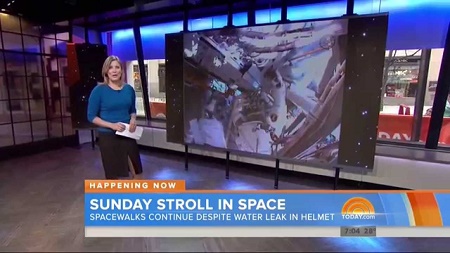 Kristen Dahlgren walking in space on Sunday
